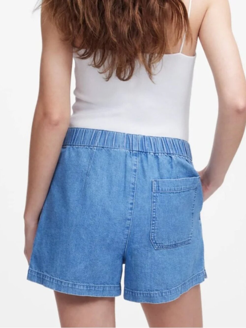 Madewell Denim Pull-On Shorts Marnie Wash | Size Small - Picture 3 of 8